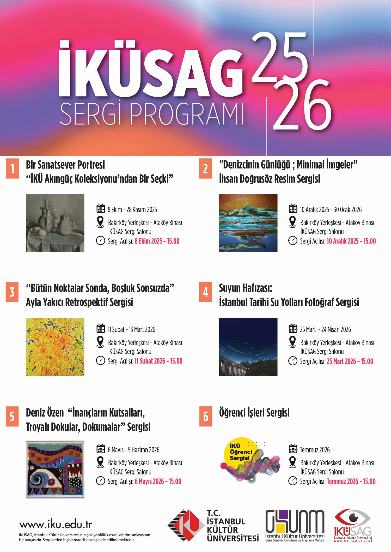 İKÜSAG 2025-2026 Programı
