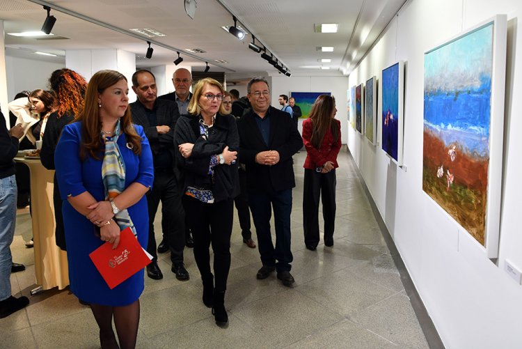 İhsan Doğrusöz “Denizcinin Günlüğü; Minimal İmgeler” Resim Sergisi Açıldı