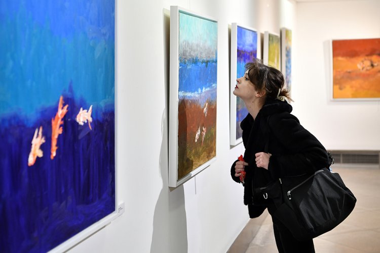 İhsan Doğrusöz “Denizcinin Günlüğü; Minimal İmgeler” Resim Sergisi Açıldı