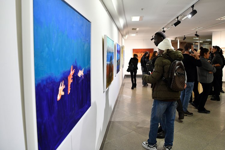 İhsan Doğrusöz “Denizcinin Günlüğü; Minimal İmgeler” Resim Sergisi Açıldı